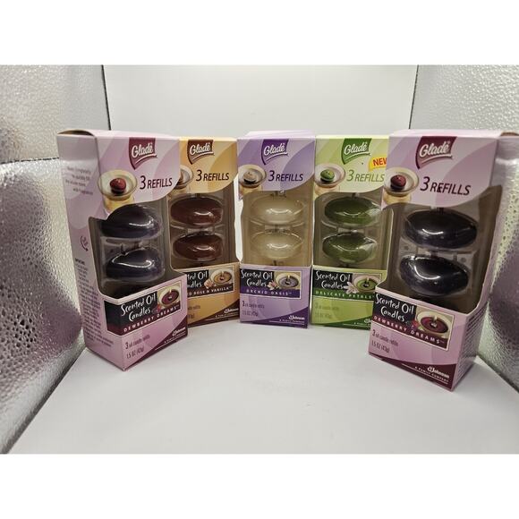 Glade Scented Oil Candles Refills Set of 5 Variety Pack